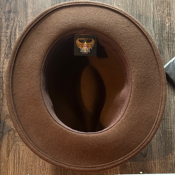 Henschel Hat Co brown felt hat with leather band - Picture 7 of 9
